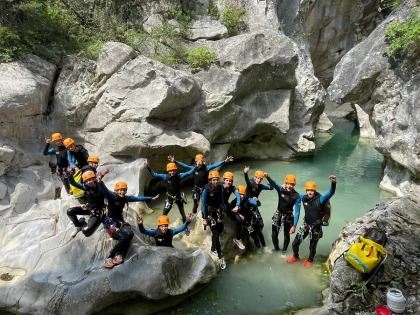 Canyoning en groupe Alpes Maritimes