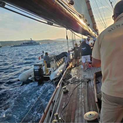 Régates Voiles de Saint-Tropez en semi rigide