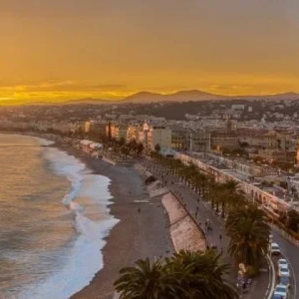 coucher de soleil à Nice
