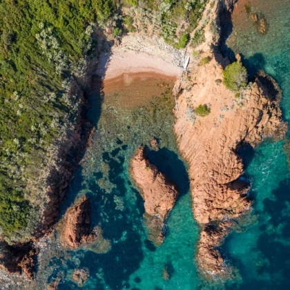 Esterel coves , red rocks Saint-Raphaël