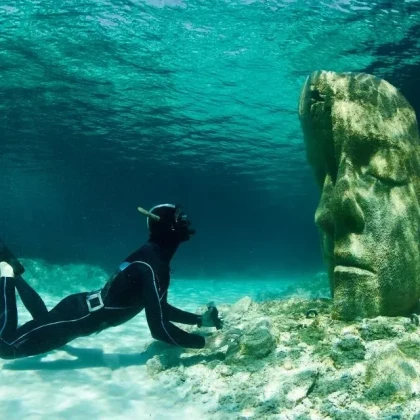 Boat trip to Lerins islands and snorkeling with underwater statues