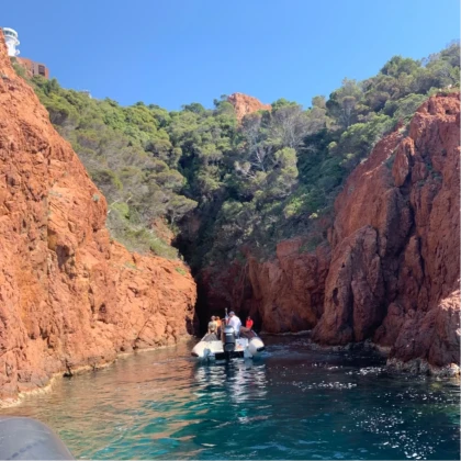 Boat excursion in the esterel coves