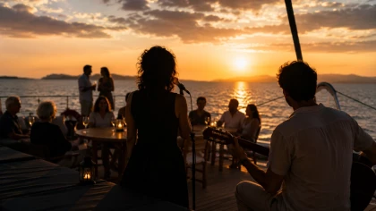 Catamaran trip Hyères – Jazz Evening in Porquerolles & Sunset - Expérience Côte d'Azur