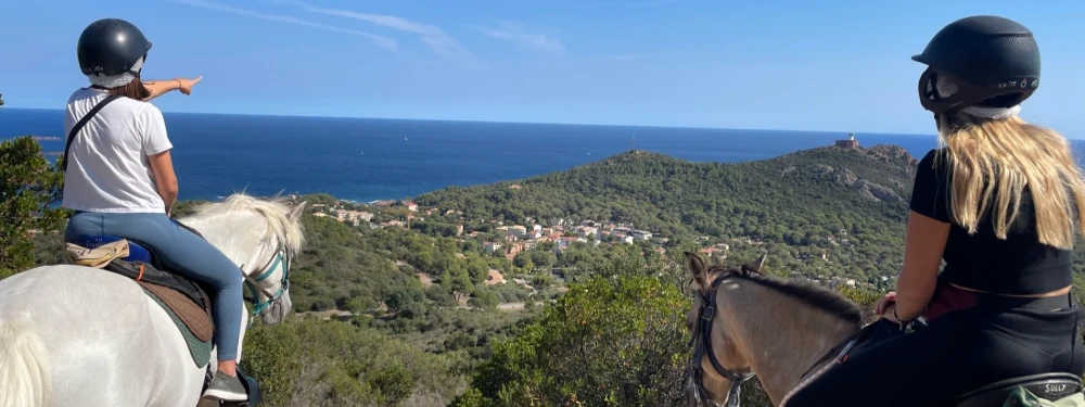 Horse riding on the French Riviera in the South of France
