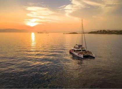 Coucher de soleil en catamaran à Saint Raphaël