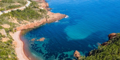 Calanque de l'Estérel Saint-Raphaël, corniche d'or