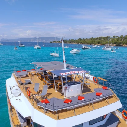 Catamaran Lerins islands from Marina baie des anges