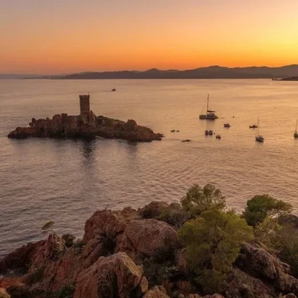 Sunset Ile d'or Saint Raphael