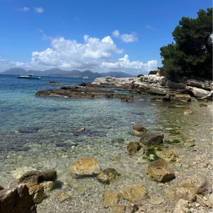 Turquoise waters and rocky coves on Sainte-Marguerite Island