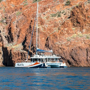 Catamaran in the Estérel Calanques