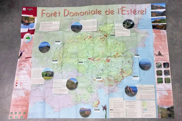 National Forestry Organization map - Esterel State Forest - Expérience Côte d'Azur