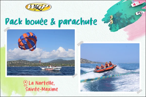 Package : parasailing & towed buoy ride for 2 people - Expérience Côte d'Azur