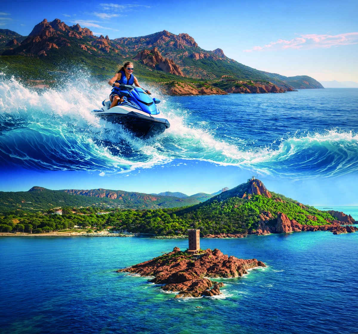 JET-SKI Tour 1 Hour "Ile d'Or" - Expérience Côte d'Azur